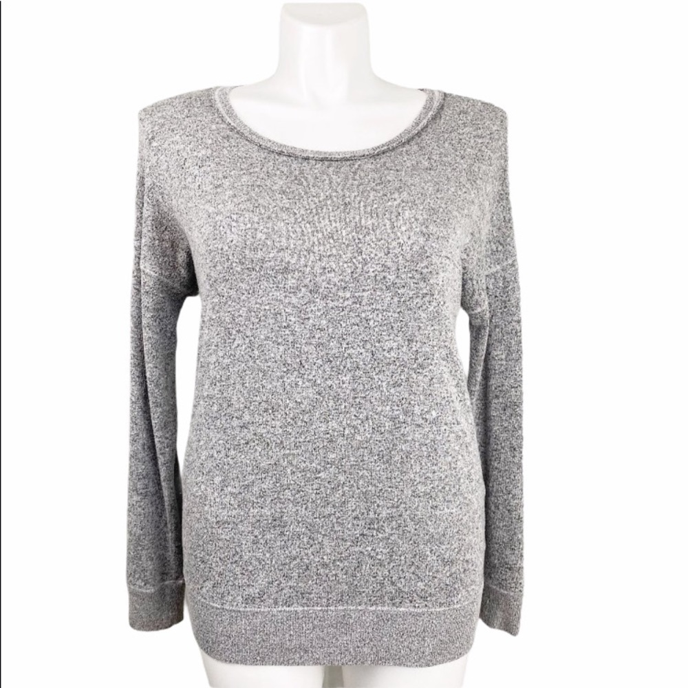 HARLOWE & GRAHAM Gray Pullover Knit Sweater Large